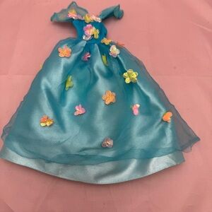 Vintage 1996 Barbie Blue Songbird Ball Gown Dress 🌸